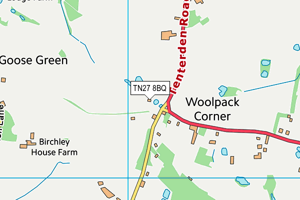TN27 8BQ map - OS VectorMap District (Ordnance Survey)