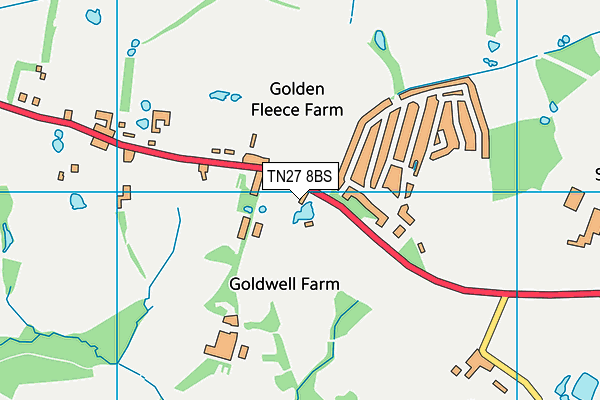TN27 8BS map - OS VectorMap District (Ordnance Survey)