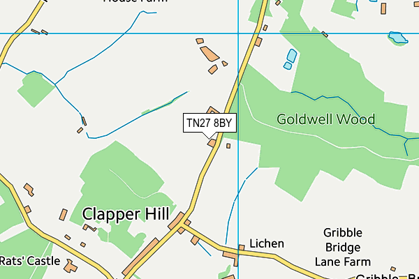 TN27 8BY map - OS VectorMap District (Ordnance Survey)