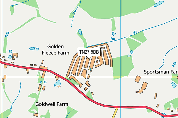 TN27 8DB map - OS VectorMap District (Ordnance Survey)