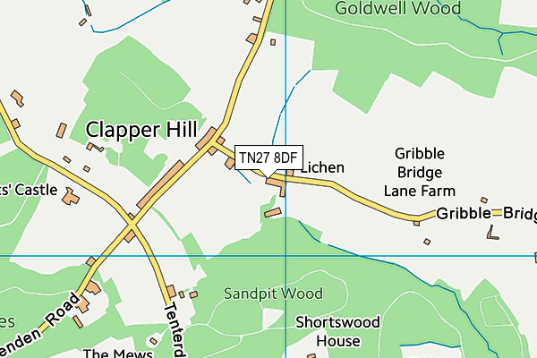 TN27 8DF map - OS VectorMap District (Ordnance Survey)