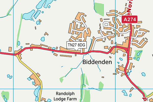 TN27 8DG map - OS VectorMap District (Ordnance Survey)