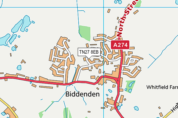 TN27 8EB map - OS VectorMap District (Ordnance Survey)