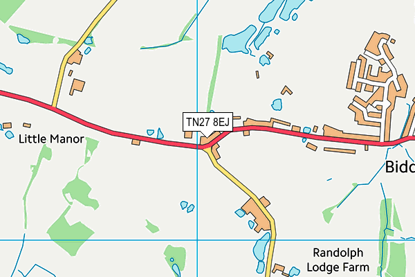 TN27 8EJ map - OS VectorMap District (Ordnance Survey)