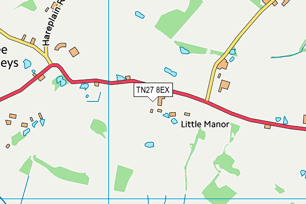 TN27 8EX map - OS VectorMap District (Ordnance Survey)