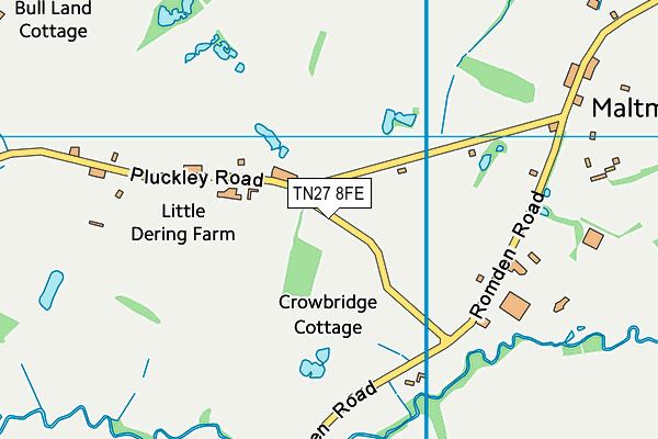 TN27 8FE map - OS VectorMap District (Ordnance Survey)