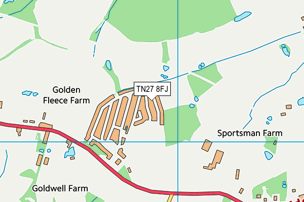 TN27 8FJ map - OS VectorMap District (Ordnance Survey)