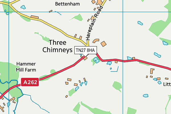 TN27 8HA map - OS VectorMap District (Ordnance Survey)