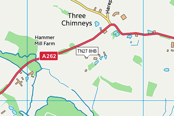 TN27 8HB map - OS VectorMap District (Ordnance Survey)