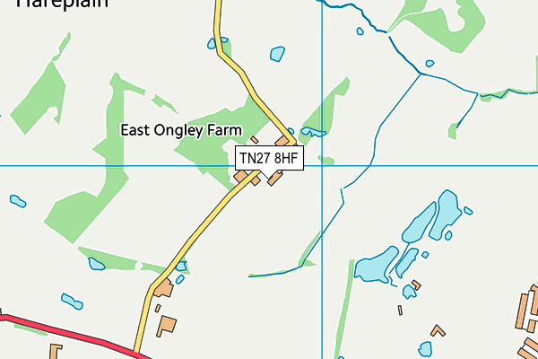 TN27 8HF map - OS VectorMap District (Ordnance Survey)