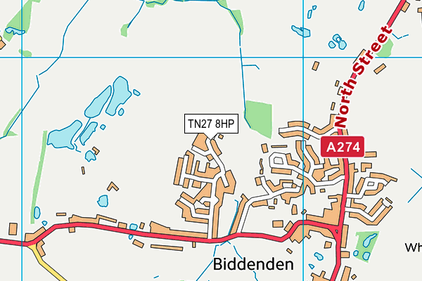 TN27 8HP map - OS VectorMap District (Ordnance Survey)
