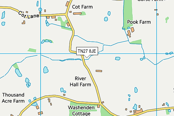 TN27 8JE map - OS VectorMap District (Ordnance Survey)