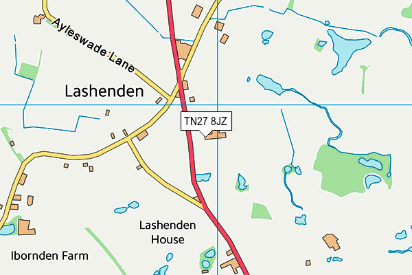 TN27 8JZ map - OS VectorMap District (Ordnance Survey)