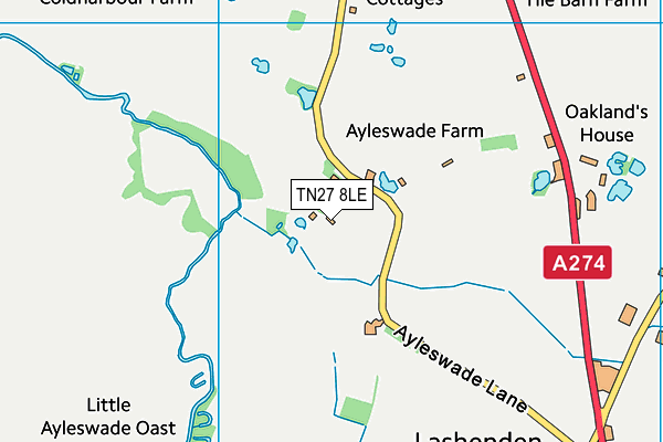 TN27 8LE map - OS VectorMap District (Ordnance Survey)