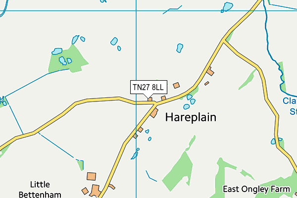 TN27 8LL map - OS VectorMap District (Ordnance Survey)