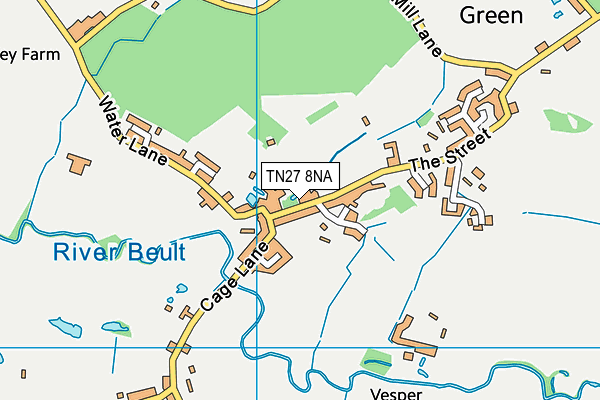 TN27 8NA map - OS VectorMap District (Ordnance Survey)