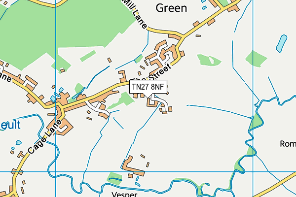 TN27 8NF map - OS VectorMap District (Ordnance Survey)