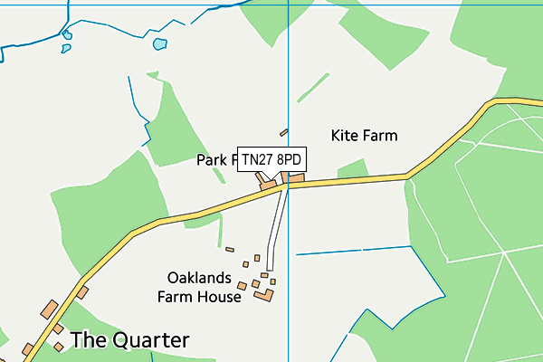 TN27 8PD map - OS VectorMap District (Ordnance Survey)