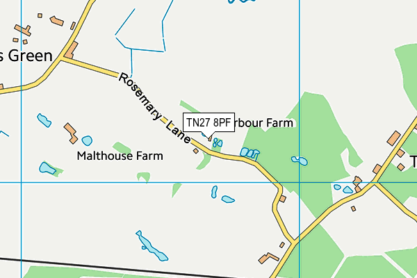 TN27 8PF map - OS VectorMap District (Ordnance Survey)