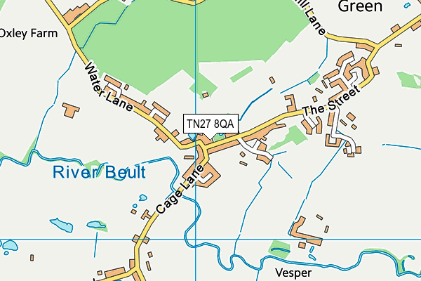 TN27 8QA map - OS VectorMap District (Ordnance Survey)
