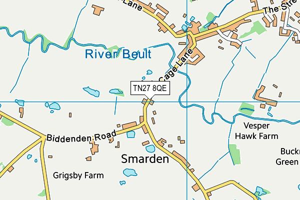 TN27 8QE map - OS VectorMap District (Ordnance Survey)