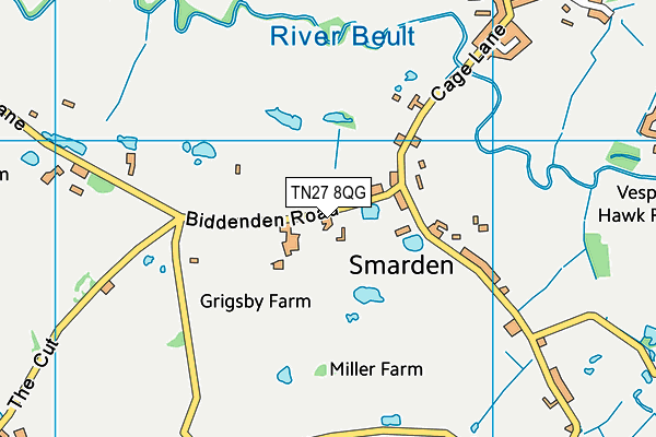 TN27 8QG map - OS VectorMap District (Ordnance Survey)