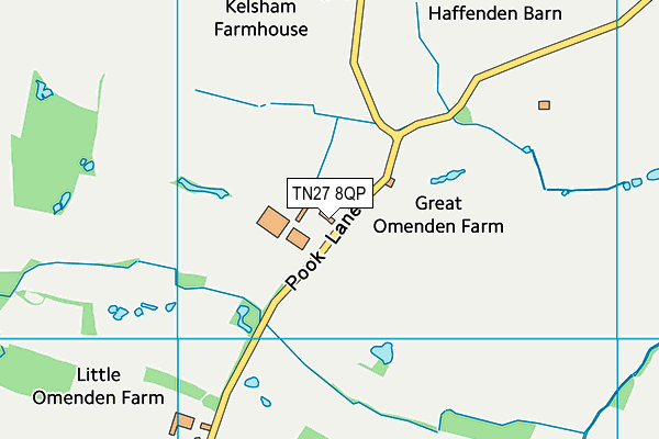 TN27 8QP map - OS VectorMap District (Ordnance Survey)