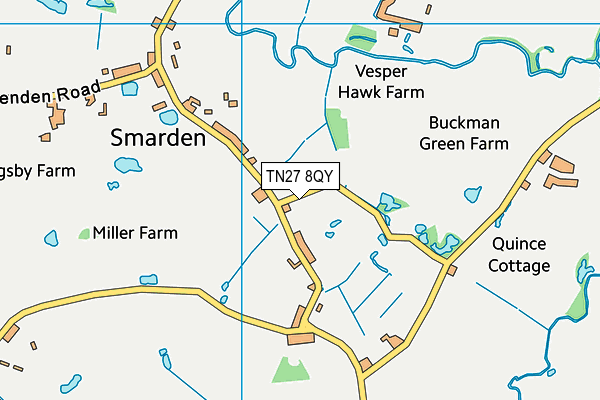 TN27 8QY map - OS VectorMap District (Ordnance Survey)