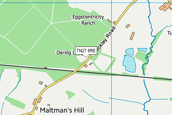TN27 8RE map - OS VectorMap District (Ordnance Survey)