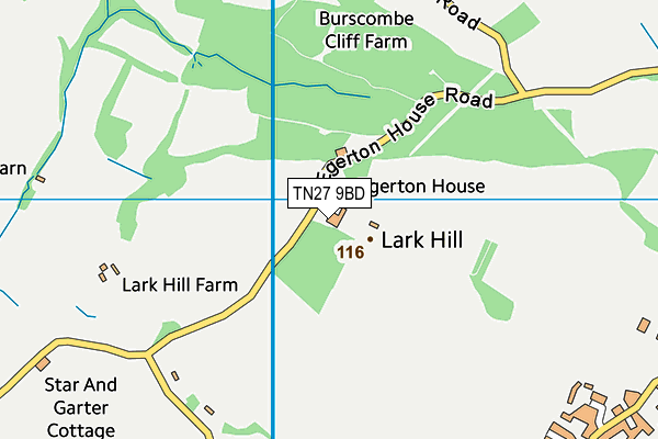 TN27 9BD map - OS VectorMap District (Ordnance Survey)