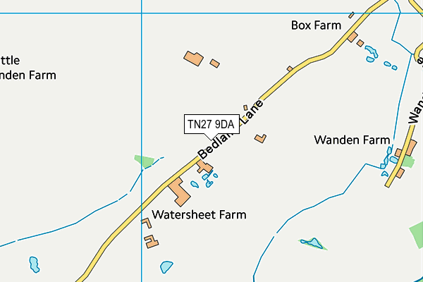 TN27 9DA map - OS VectorMap District (Ordnance Survey)