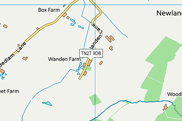 TN27 9DB map - OS VectorMap District (Ordnance Survey)