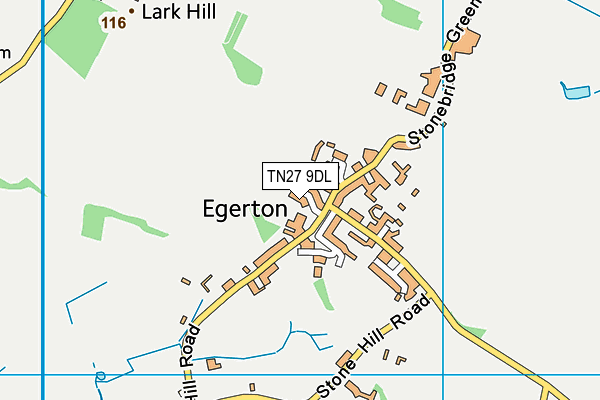 TN27 9DL map - OS VectorMap District (Ordnance Survey)