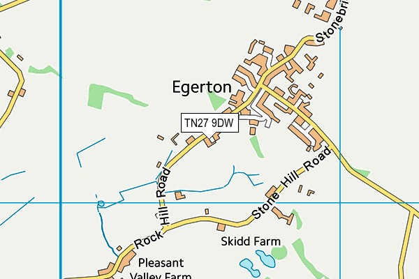 TN27 9DW map - OS VectorMap District (Ordnance Survey)