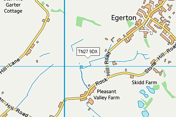 TN27 9DX map - OS VectorMap District (Ordnance Survey)