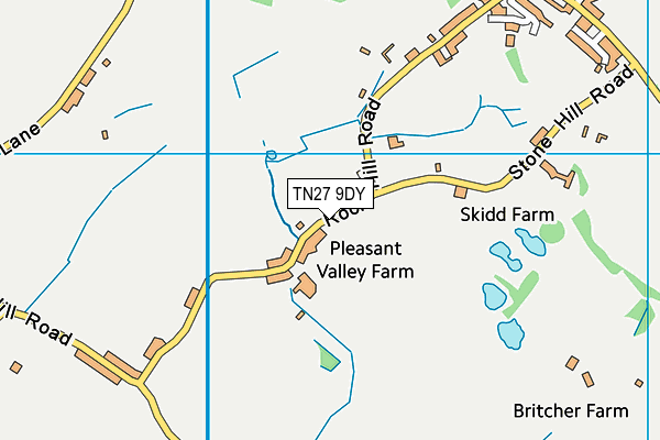 TN27 9DY map - OS VectorMap District (Ordnance Survey)