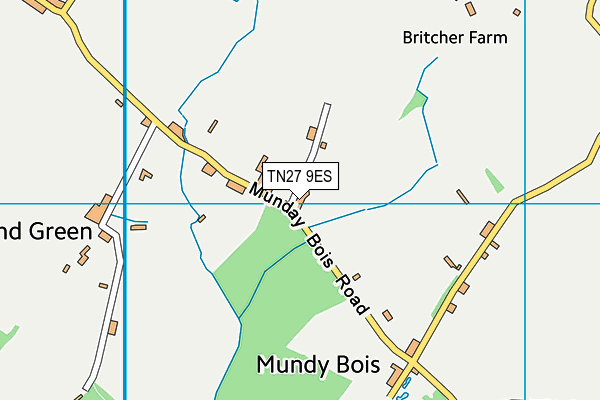 TN27 9ES map - OS VectorMap District (Ordnance Survey)
