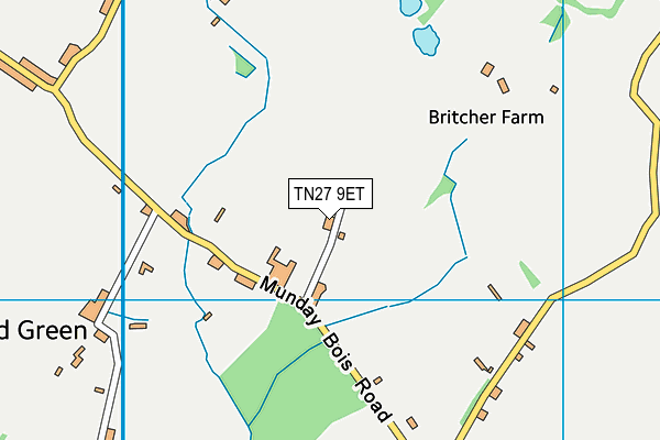 TN27 9ET map - OS VectorMap District (Ordnance Survey)