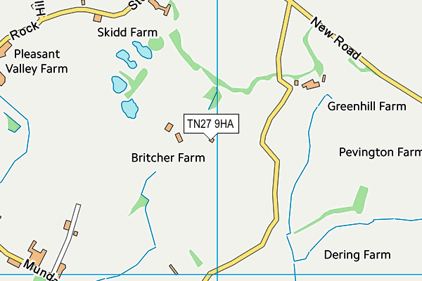 TN27 9HA map - OS VectorMap District (Ordnance Survey)
