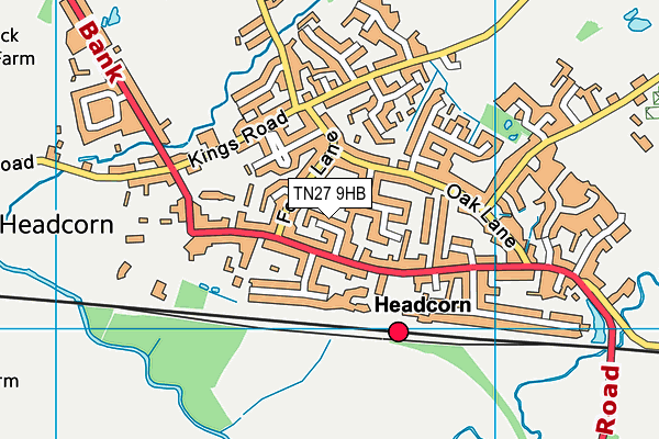 TN27 9HB map - OS VectorMap District (Ordnance Survey)