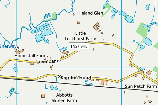 TN27 9HL map - OS VectorMap District (Ordnance Survey)