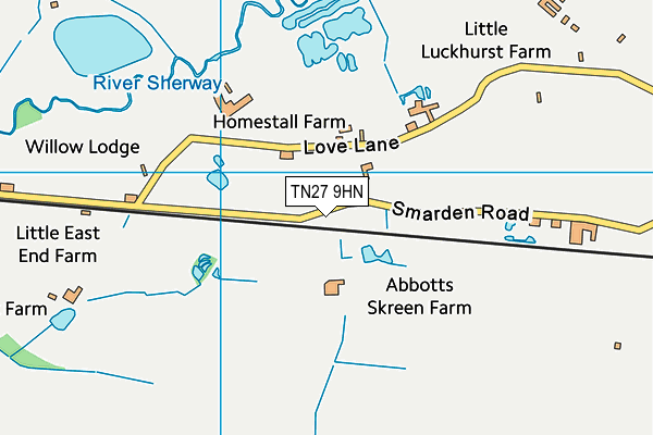 TN27 9HN map - OS VectorMap District (Ordnance Survey)