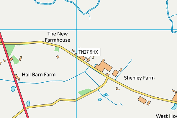 TN27 9HX map - OS VectorMap District (Ordnance Survey)