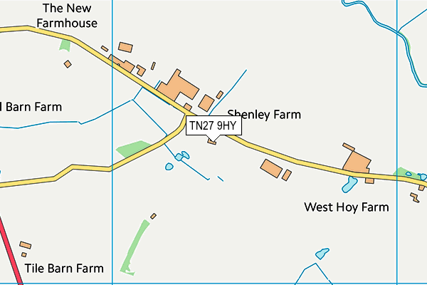 TN27 9HY map - OS VectorMap District (Ordnance Survey)