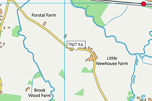 TN27 9JL map - OS VectorMap District (Ordnance Survey)