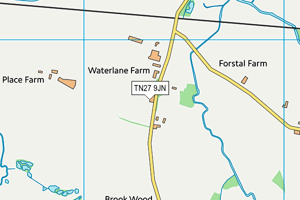 TN27 9JN map - OS VectorMap District (Ordnance Survey)