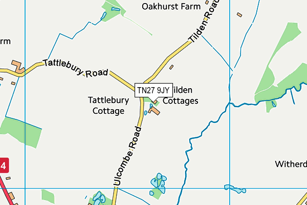 TN27 9JY map - OS VectorMap District (Ordnance Survey)