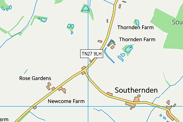 TN27 9LH map - OS VectorMap District (Ordnance Survey)