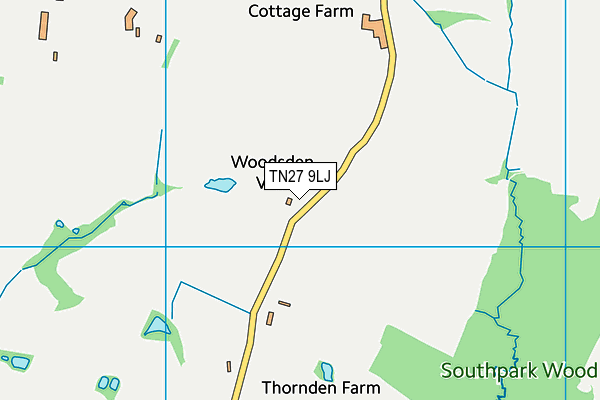 TN27 9LJ map - OS VectorMap District (Ordnance Survey)