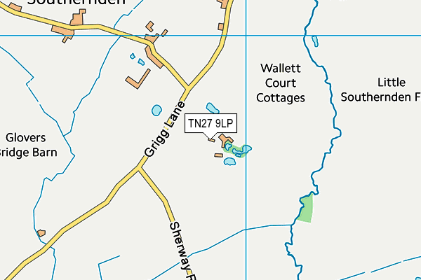 TN27 9LP map - OS VectorMap District (Ordnance Survey)